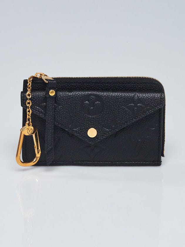 Louis Vuitton Black Monogram Empreinte Recto Verso Card Holder