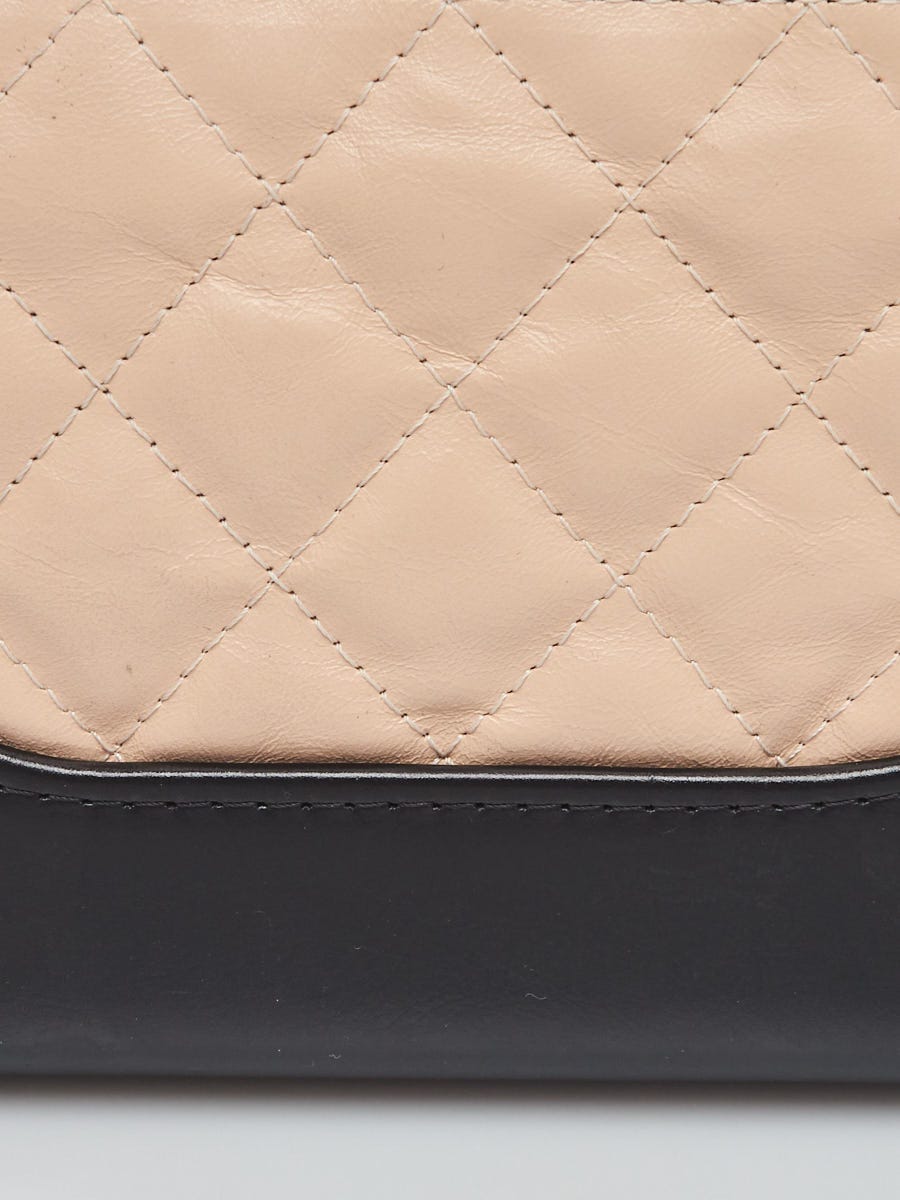 Chanel Beige/Black Quilted Leather Gabrielle Medium Hobo Bag - Yoogi's  Closet