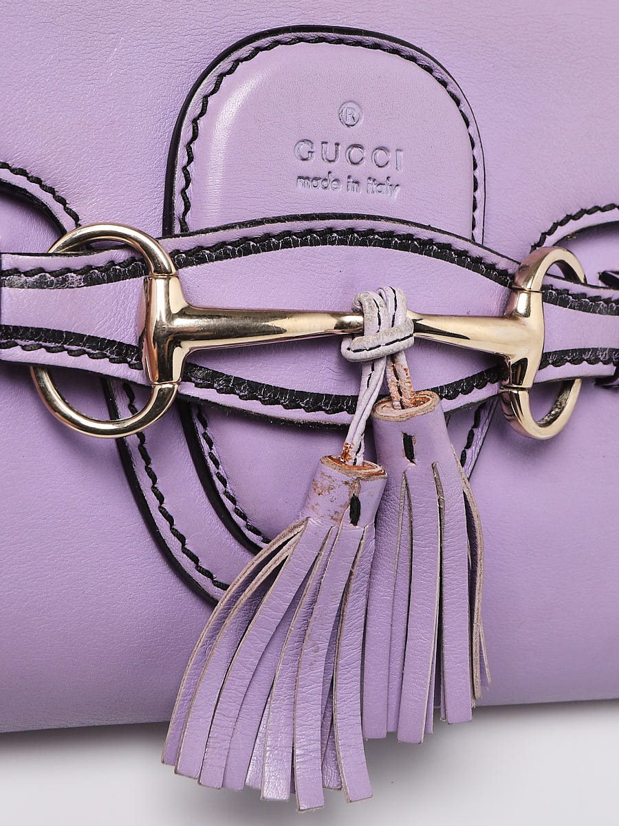 Gucci - Authenticated Handbag - Leather Purple for Women, Never Worn