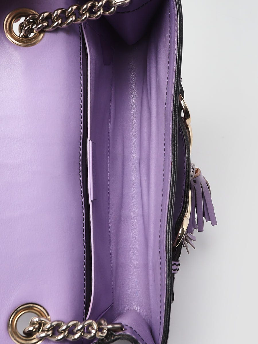 Gucci Purple Leather Emily Chain Small Shoulder Bag