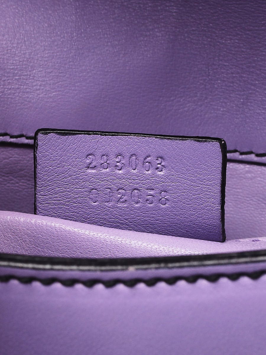 Gucci Purple Leather Emily Chain Small Shoulder Bag