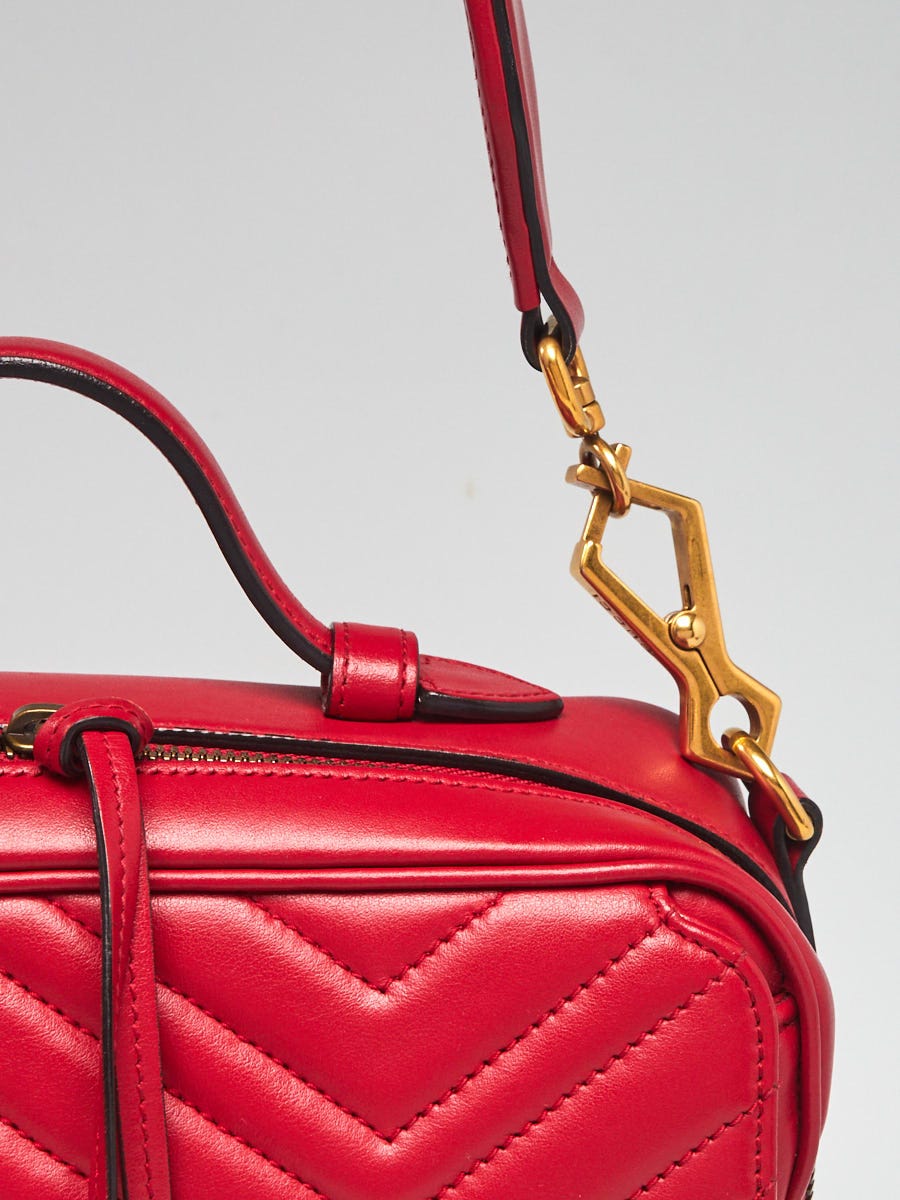 バッグ・カバンその他 GUCCI GG Marmont red small shoulder bag GG Marmont small shoulder bag in Rosso Ancora red leather