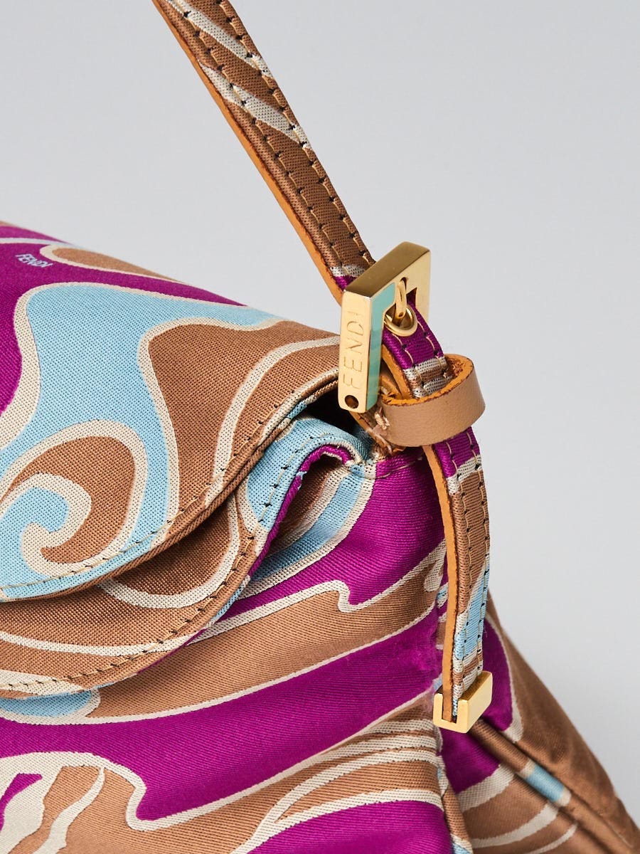 ハンドバッグ FENDI  Handbags Women Fabric Multicolor Fendi Multicolor Satin Psychedelic Print Baguette Shoulder