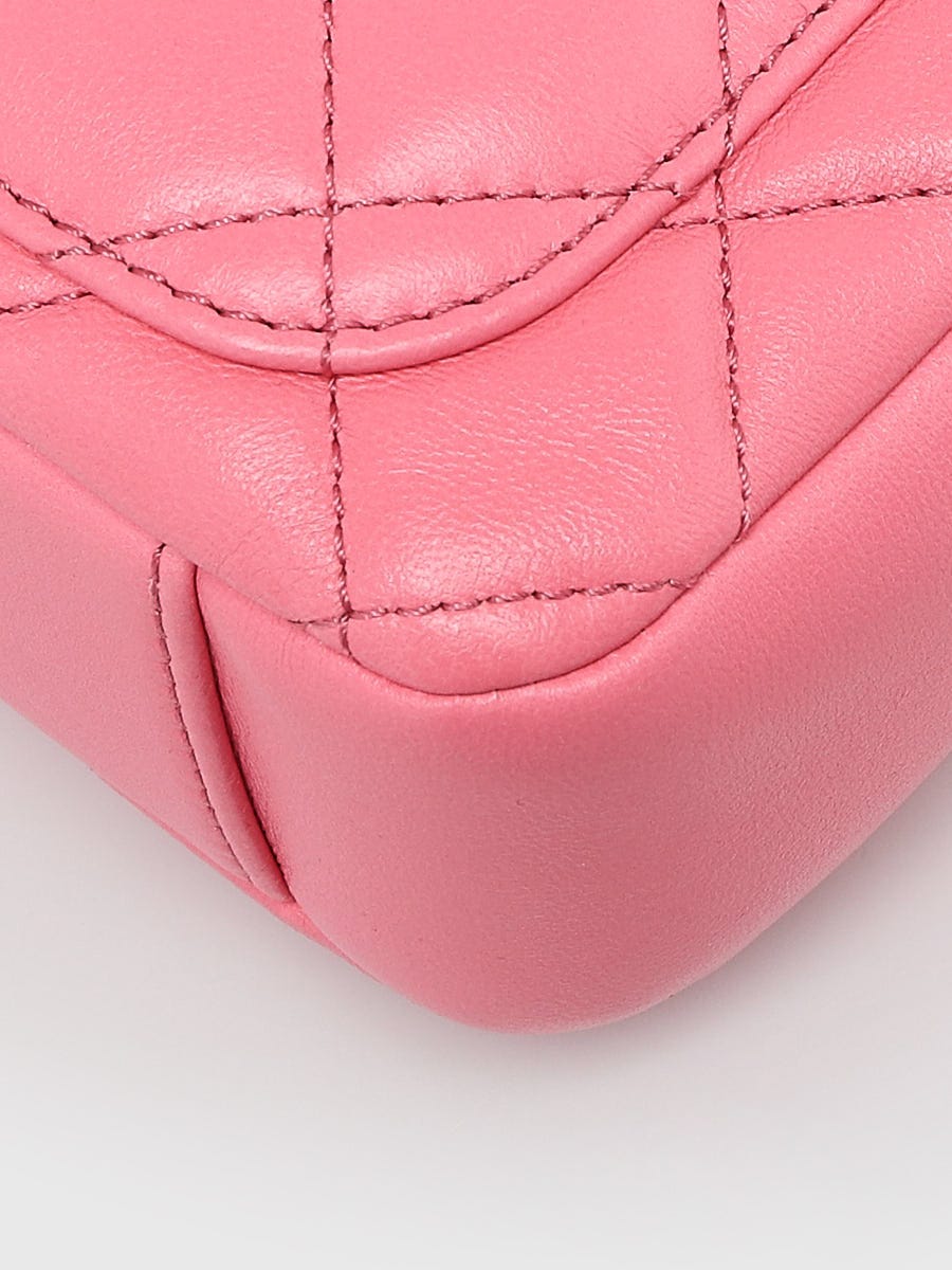 Chanel Pink Quilted Lambskin Leather Pearl Crush Camera Crossbody