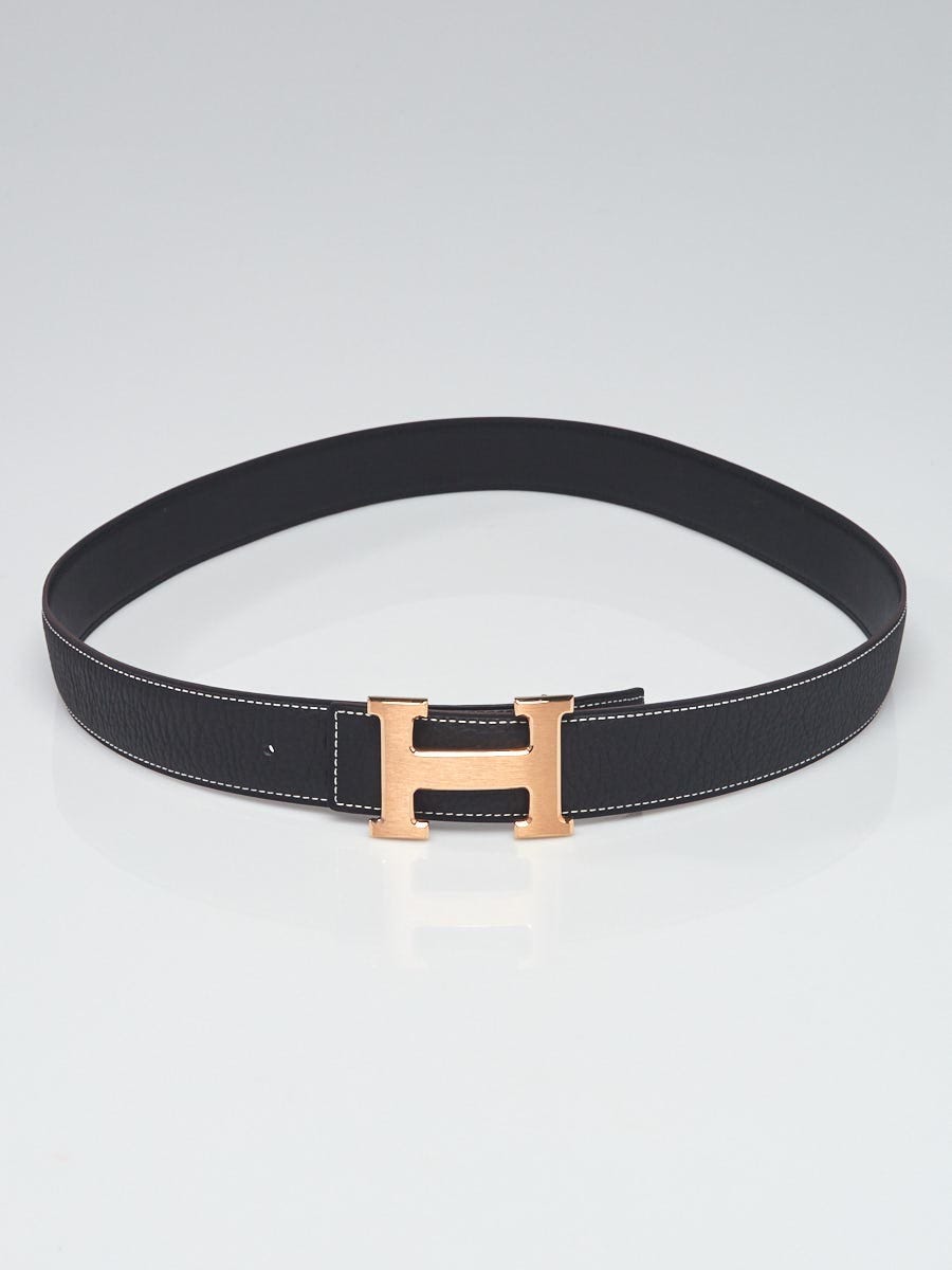 人気ランキング1位～（売れ筋商品） Black 38mm Hermes Clemence/Box Plated Gold Rose Leather 靴