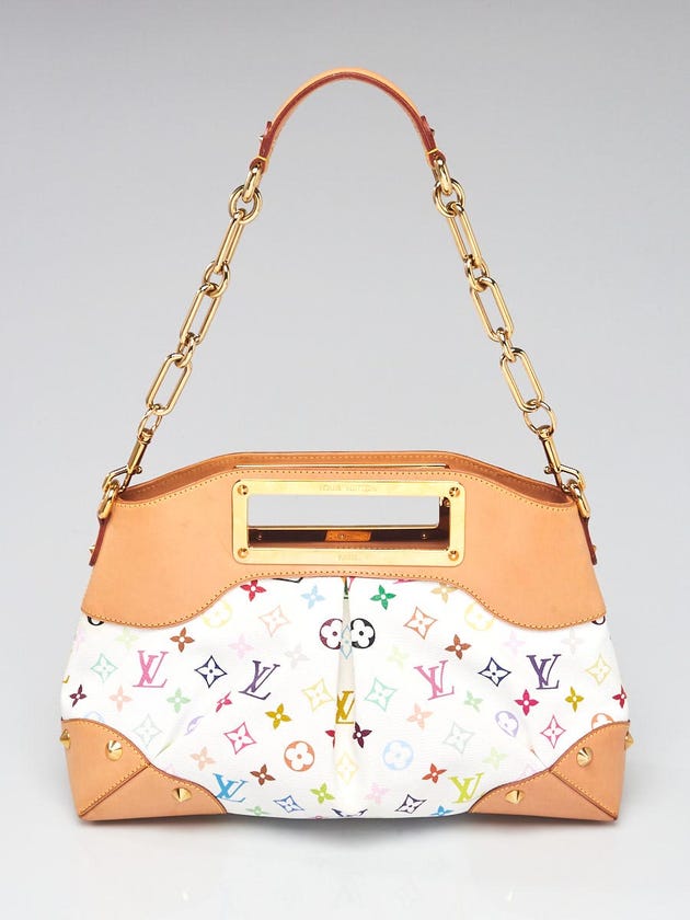 Louis Vuitton White Monogram Multicolore Judy MM Bag