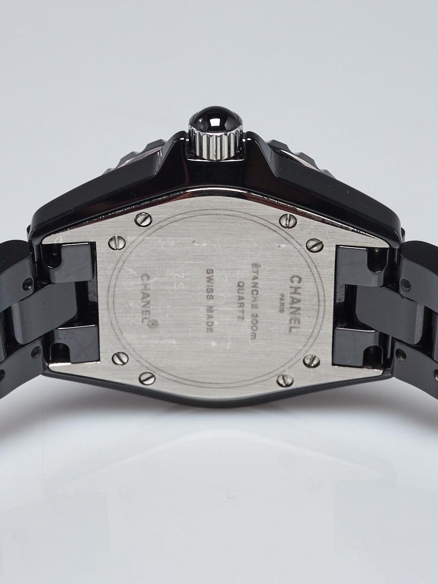 Chanel Black J12 Ceramic 33mm Quartz Watch-H5696
