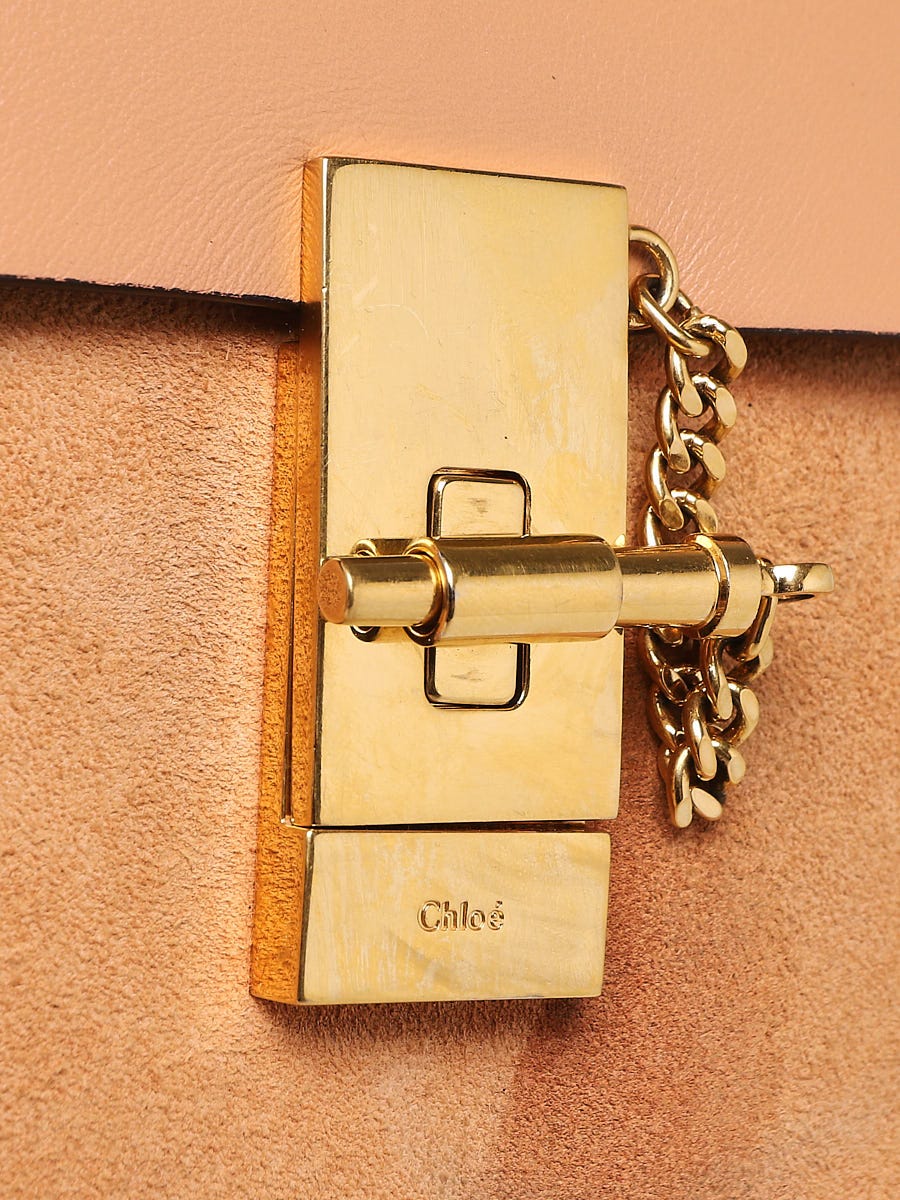 Chloe Blushy Pink Suede/Leather Small Drew Bag | Yoogi's Closet