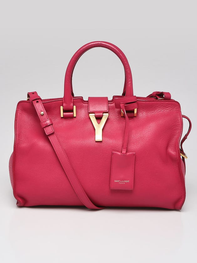 Yves Saint Laurent Pink Calfskin Leather Small Cabas ChYc Bag