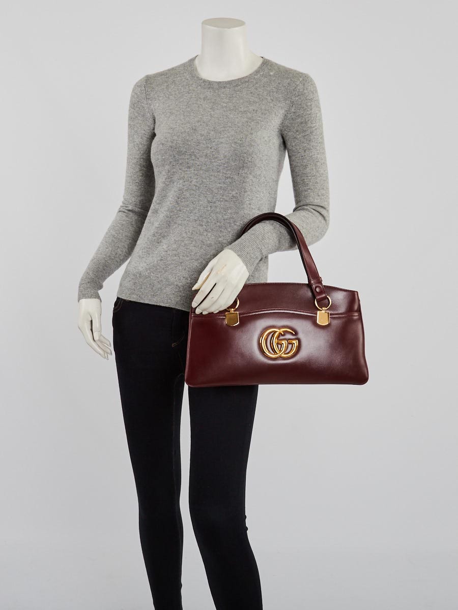 Gucci Burgundy Leather Arli Shoulder Bag