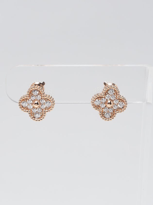Rose Gold Earrings Small Van Cleef Earrings Van Cleef Arpels
