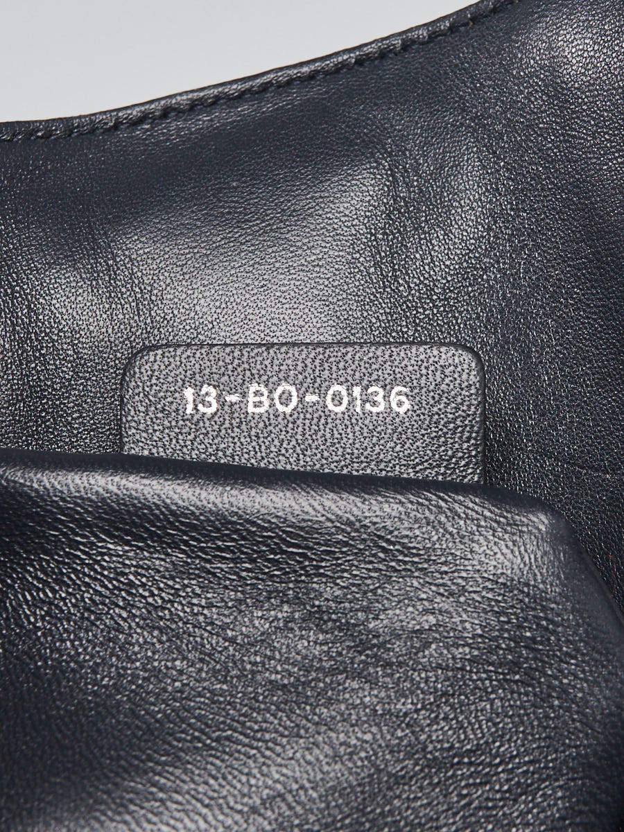 CHRISTIAN DIOR Metallic Patent Micro-Cannage Medium Diorama Flap Bag Silver  1288764
