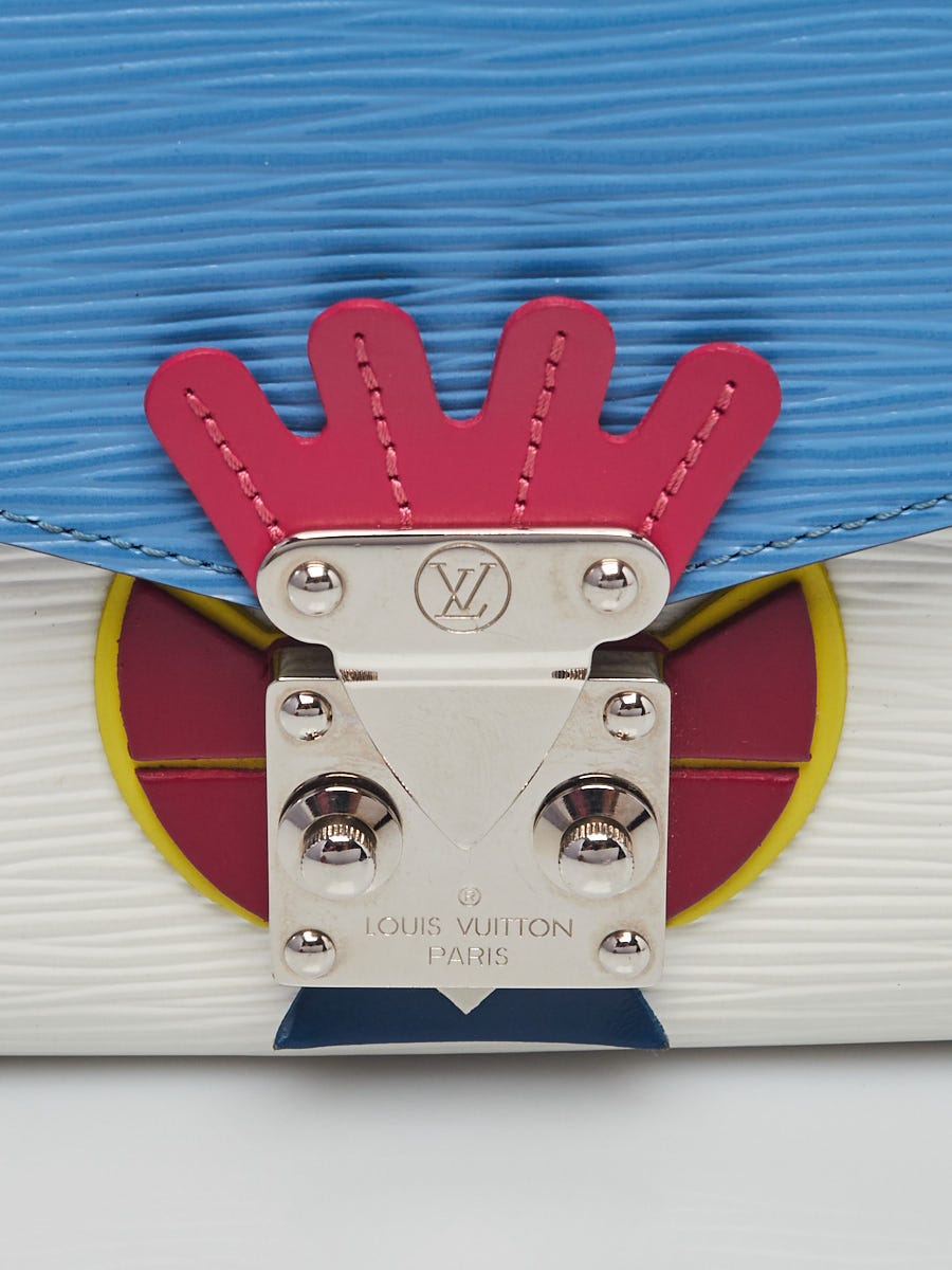 Louis Vuitton Limited Edition Multicolor EPI Leather Tribal Mask Chain Wallet Clutch Bag