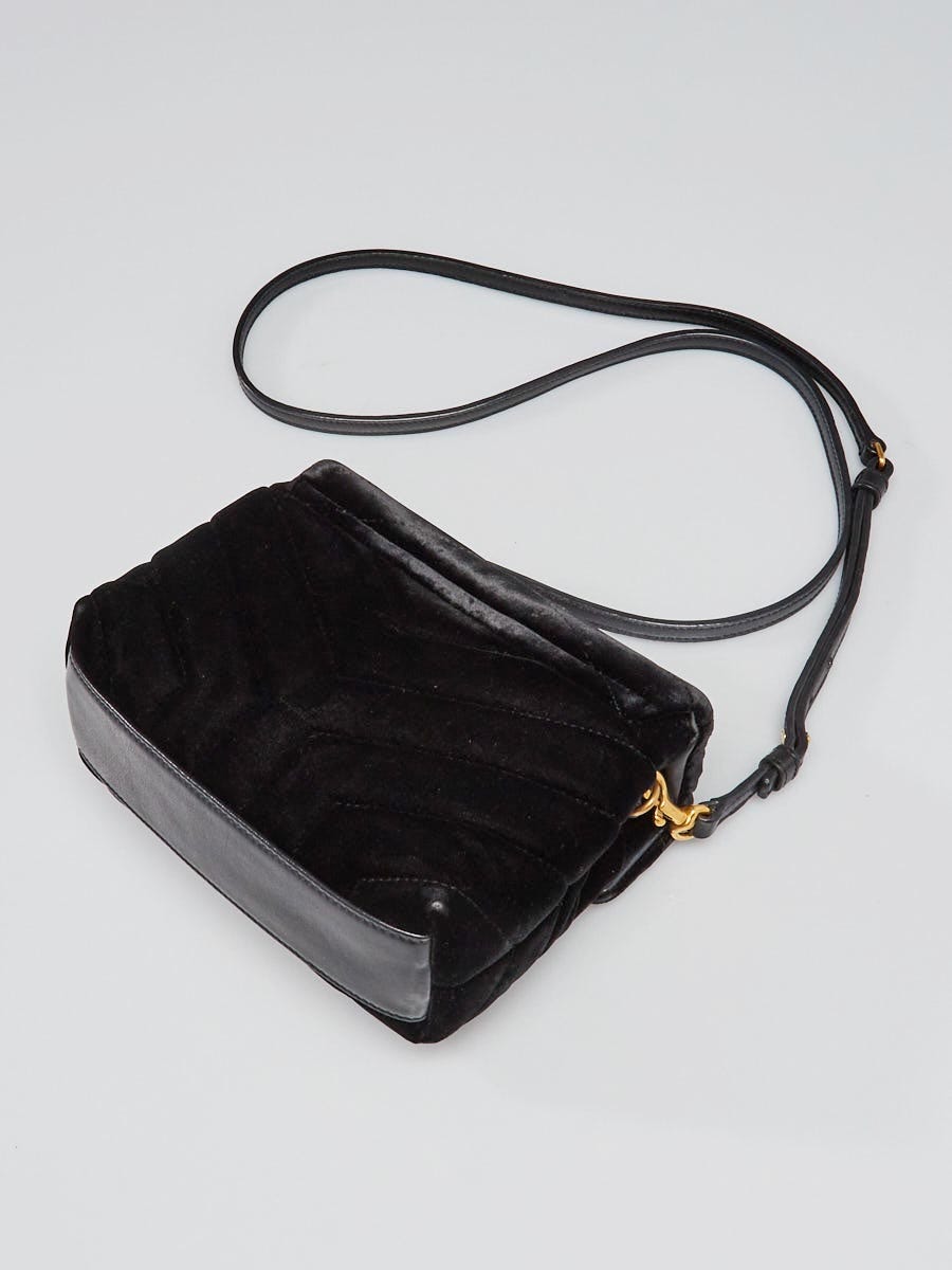 Yves Saint Laurent Bags, Ysl Mini Loulou Toy Quilted Velvet Crossbody Bag