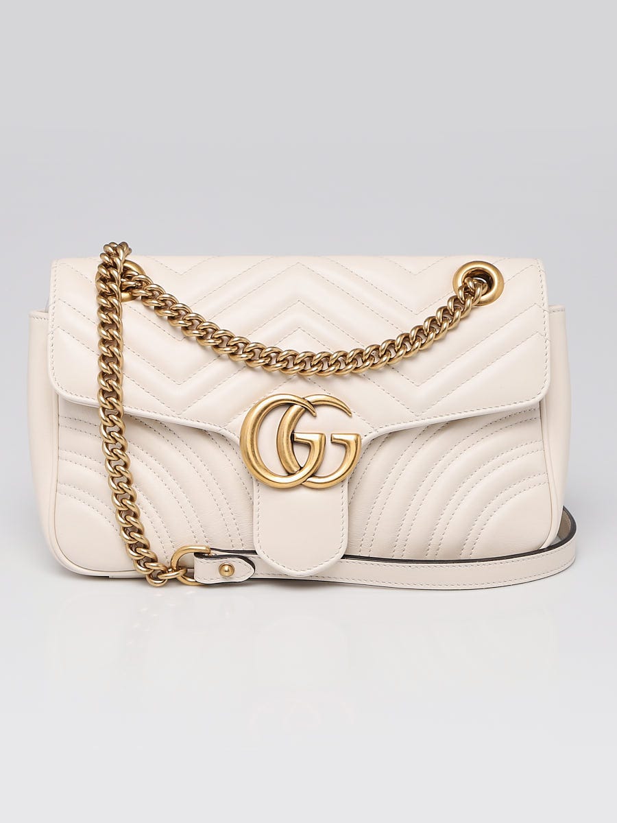Gucci White GG Marmont Matelassé Mini Bag - Farfetch