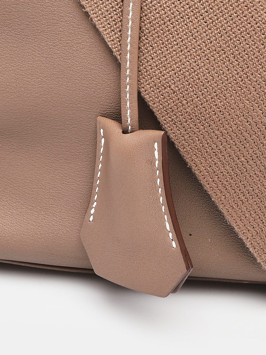 Hermes Etoupe Swift Leather Palladium Plated Kelly Pochette Bag - Yoogi's  Closet