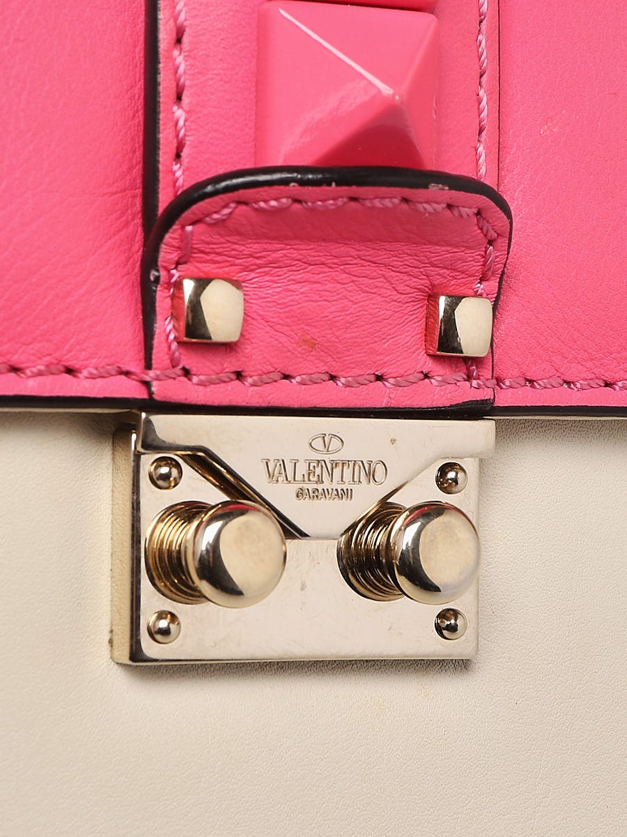 Valentino Garavani Glam Lock Rockstud Handbag in Pastel Pink Leather  ref.560914 - Joli Closet