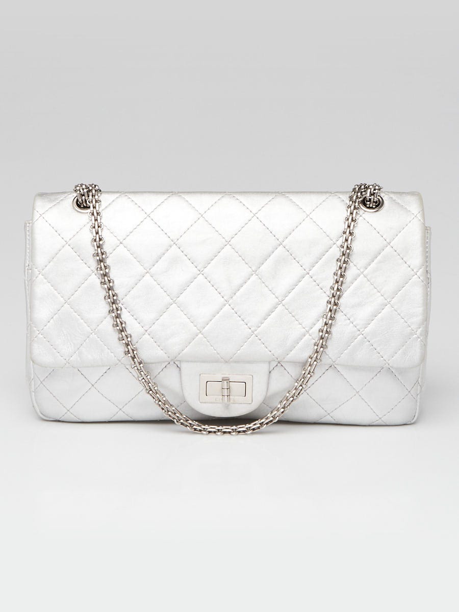 parfume Økonomisk sortie Chanel Silver Reissue 2.55 Quilted Lambskin Leather 227 Jumbo Flap Bag -  Yoogi's Closet
