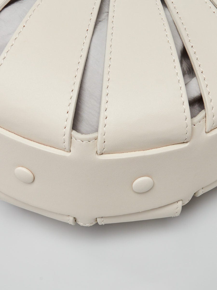 Bottega Veneta White Calfskin Leather Small Shell Bag | eBay Bottega Veneta White Calfskin Leather Small Shell Bag | eBay