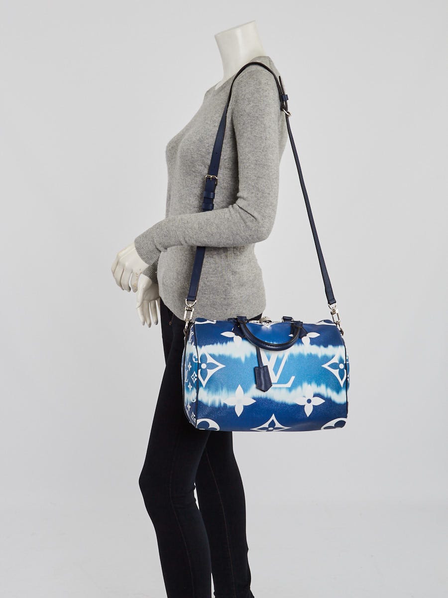 Louis Vuitton, Bags, Lv Speedy Escale Bandouliere 3 Blue Tie Dye Monogram  Canvas Bag