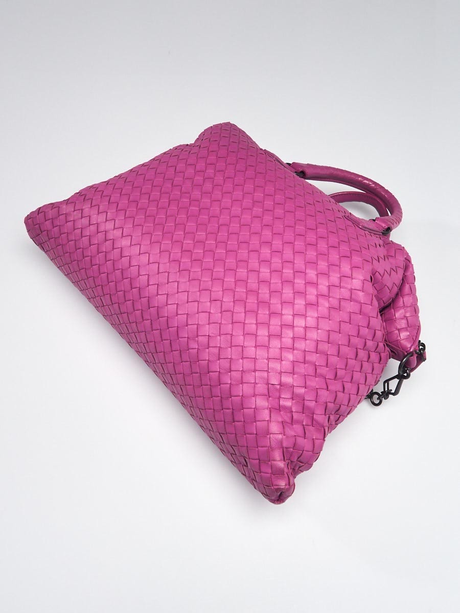 Bottega Veneta Lavender Intrecciato Woven Nappa Leather Flap Shoulder Bag