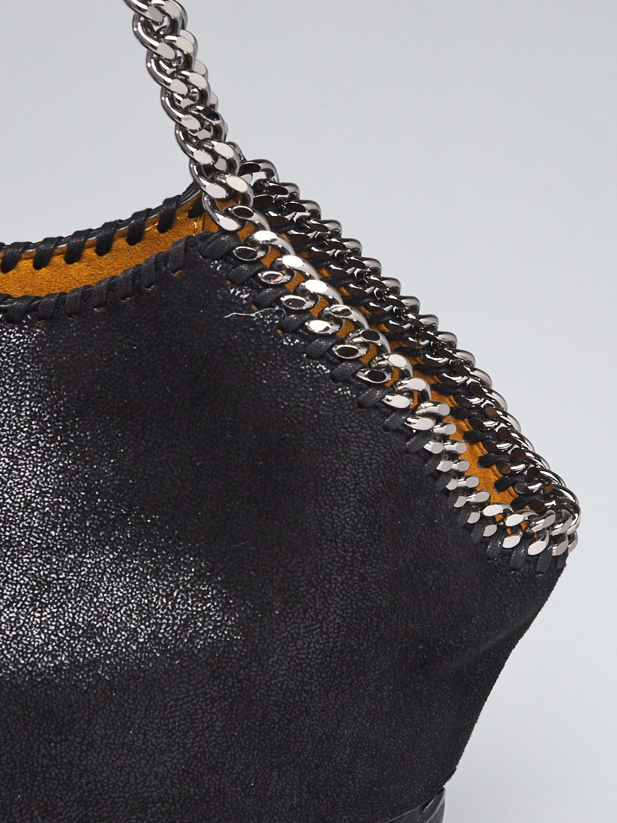Stella McCartney Black Faux Leather Perforated Logo Mini Crossbody Bag -  Yoogi's Closet
