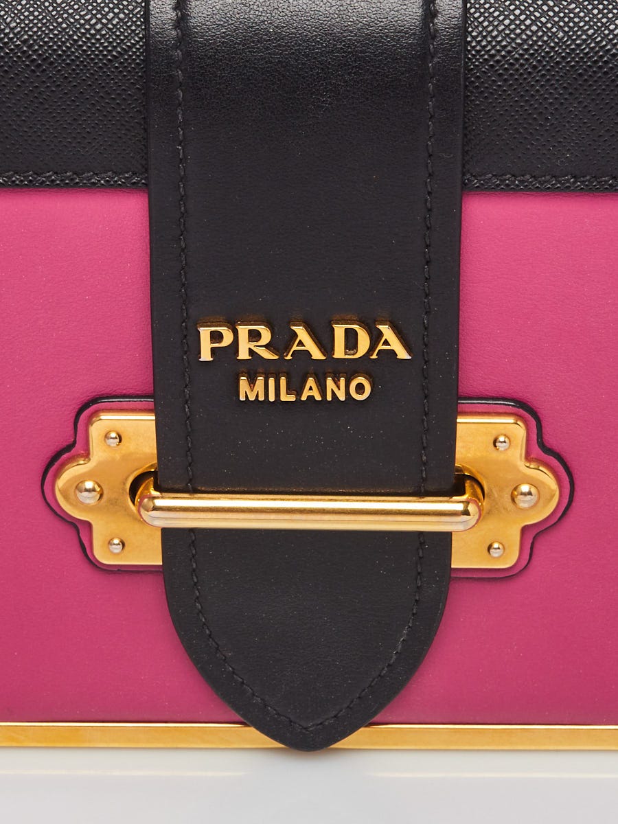 Prada - Authenticated Cahier Handbag - Leather Pink for Women, Never Worn