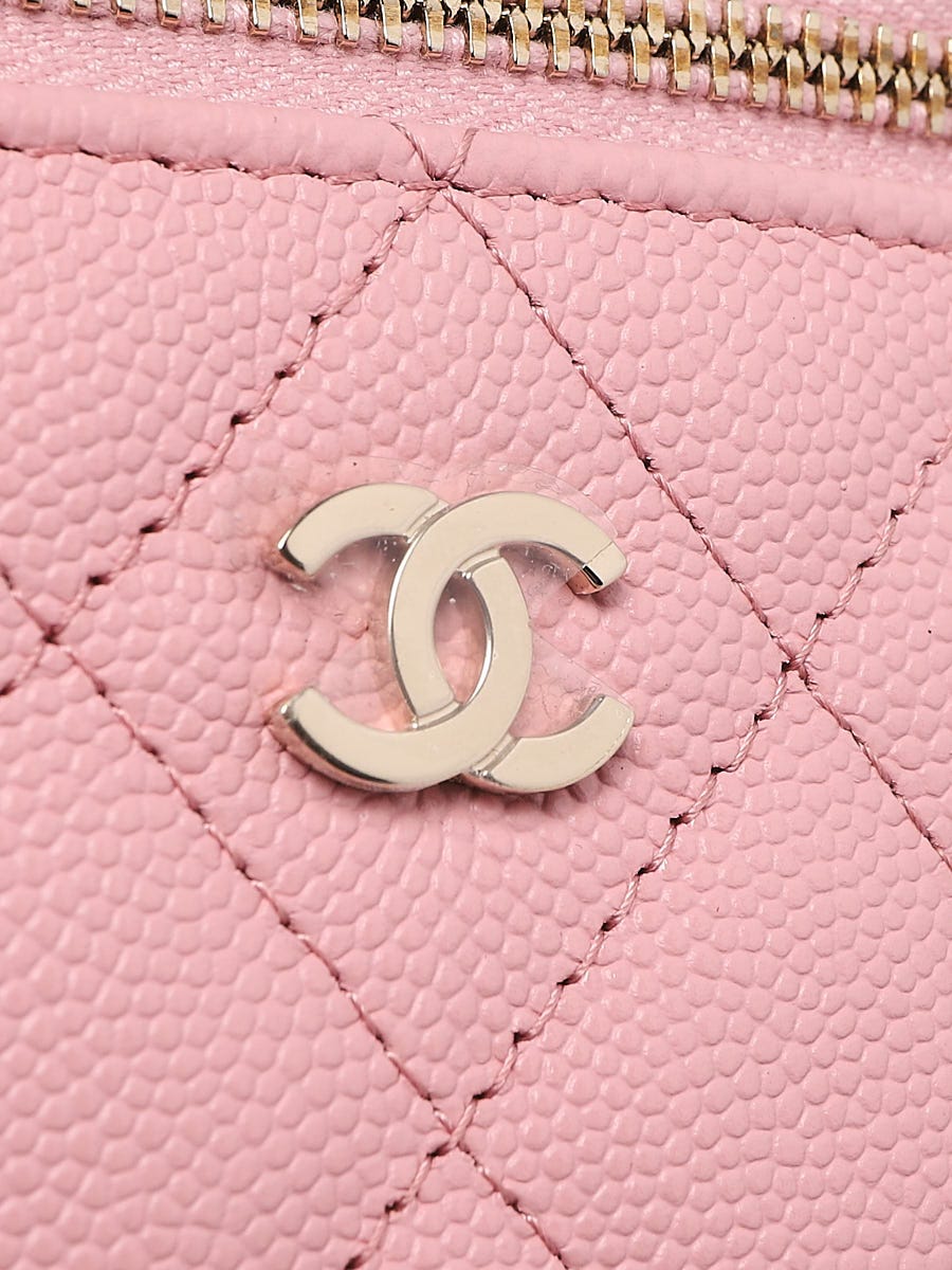 CHANEL RARE Pink Fuchsia GHW Quilted Vanity Metal Top Handle Chain