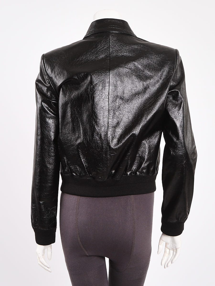Louis Vuitton Black Leather Cropped Zip Front Jacket M Louis Vuitton | The  Luxury Closet