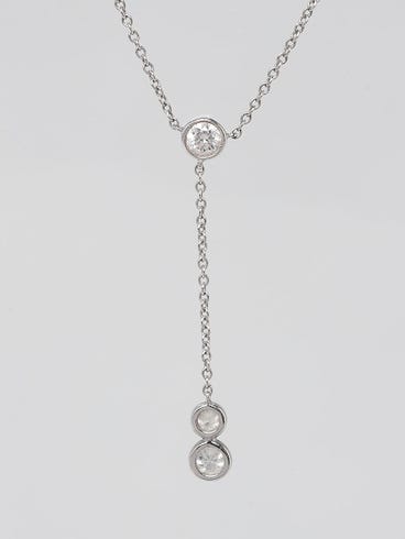 Tiffany
Co. Platinum and Diamond Jazz Drop Lariat Pendant