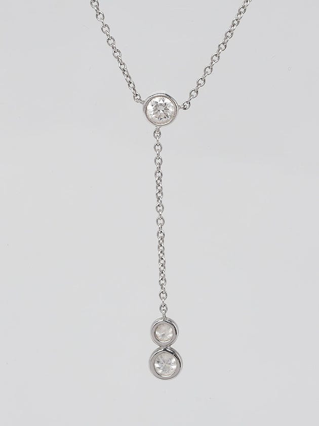 Tiffany
Co. Platinum and Diamond Jazz Drop Lariat Pendant