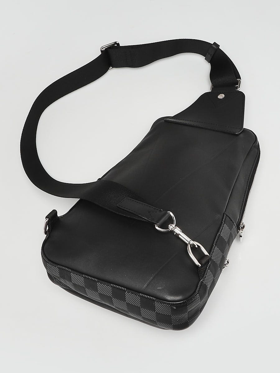 LV LV Men Avenue Sling Bag in Damier Infini Leather-Black in 2023