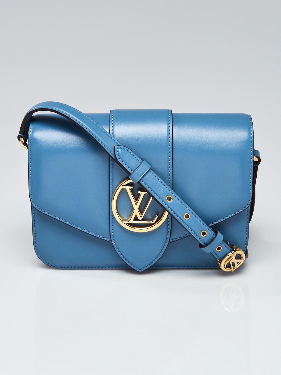 Louis Vuitton Light Blue Leather LV Pont 9 Shoulder Bag | Yoogi's