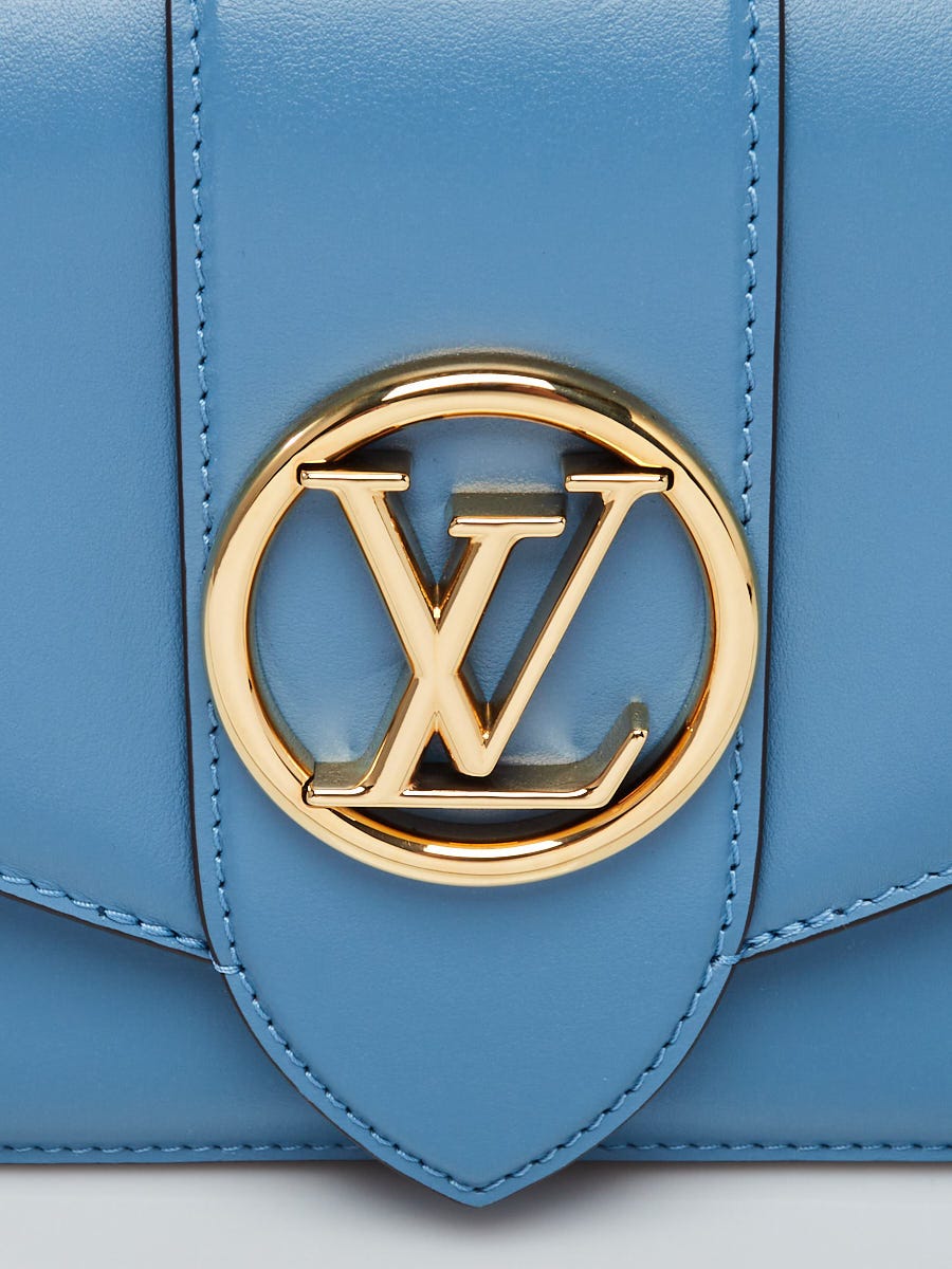 Louis Vuitton Light Blue Leather LV Pont 9 Shoulder Bag | Yoogi's