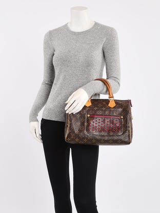 Louis Vuitton Turtledove Monogram Empreinte Leather Speedy 25 NM  Bandouliere Bag - Yoogi's Closet