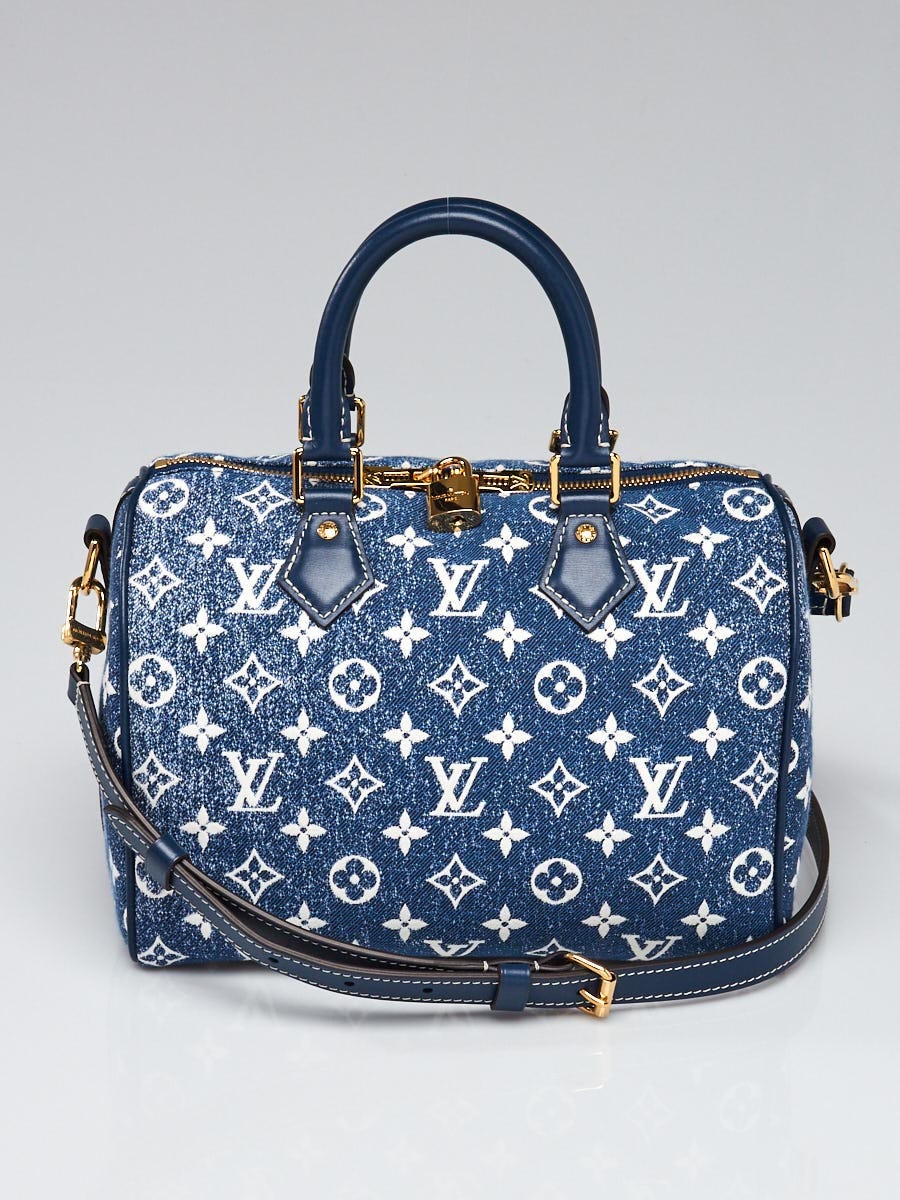 Louis Vuitton Blue Monogram Jacquard Denim Speedy 25 Bandouliere