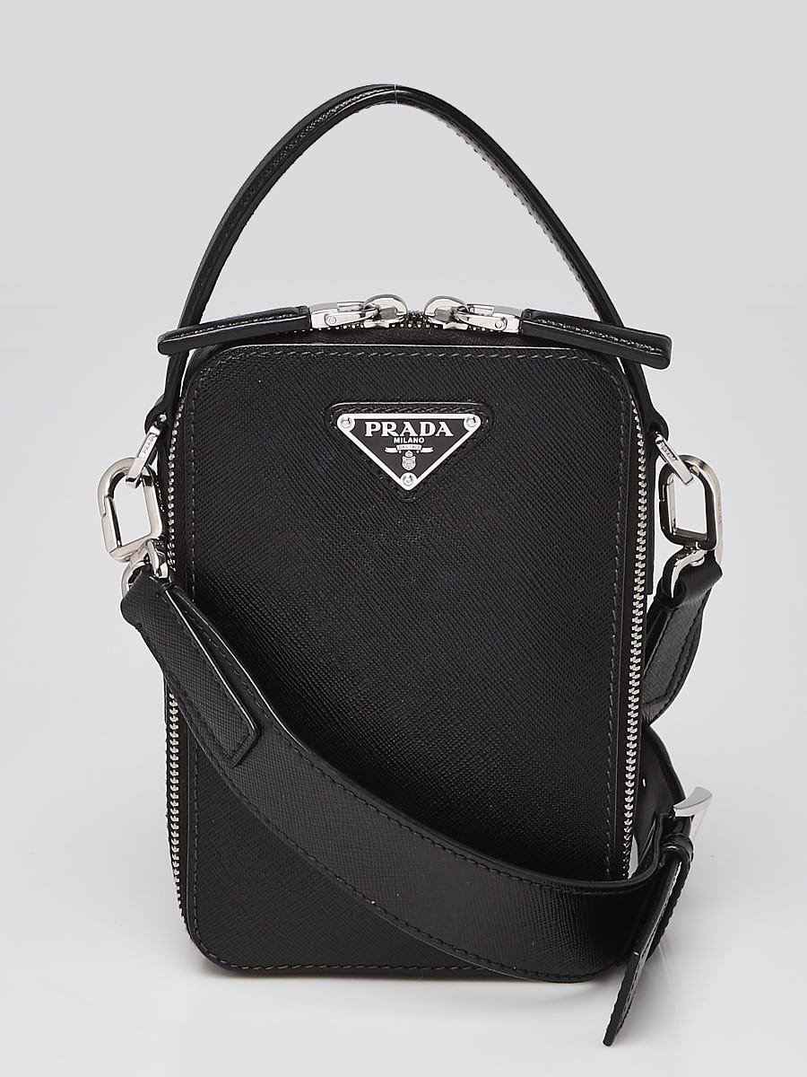 PRADA Saffiano Brique Crossbody Bag Black (Excellent Condition!)