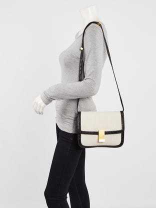 Céline Mini Emobssed Leather Luggage Tote Bag Black Pony-style calfskin  ref.1006782 - Joli Closet