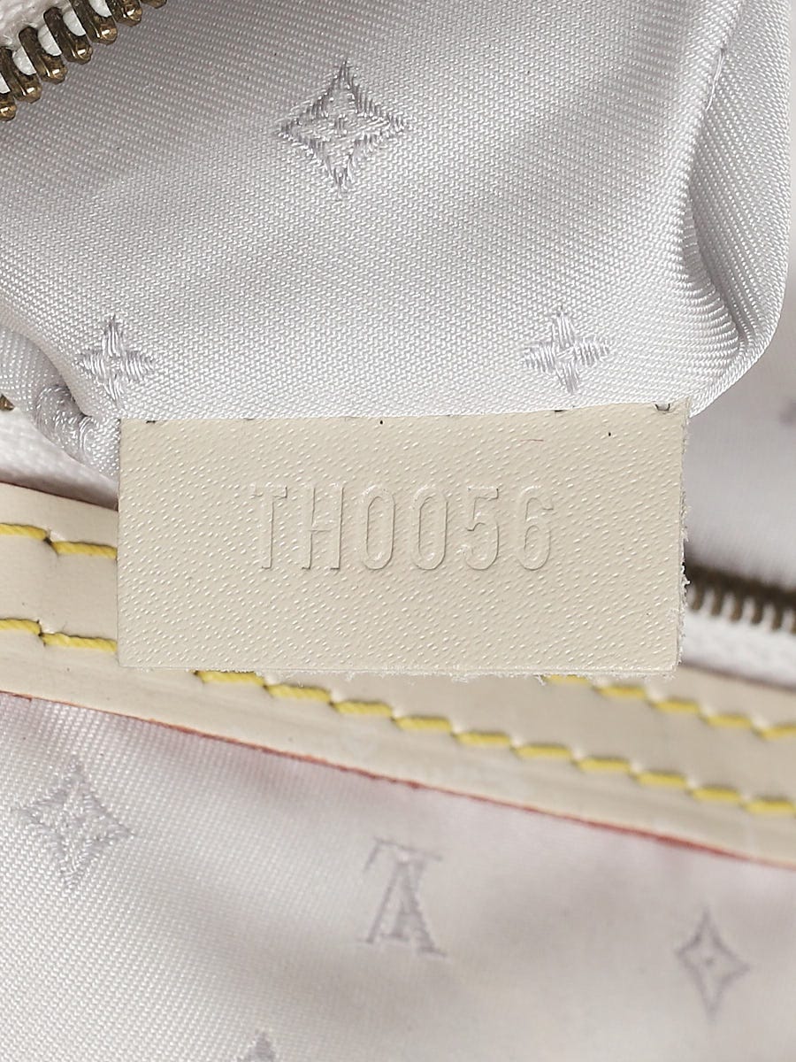Louis Vuitton White Suhali Leather Lockit MM Bag | Yoogi's Closet