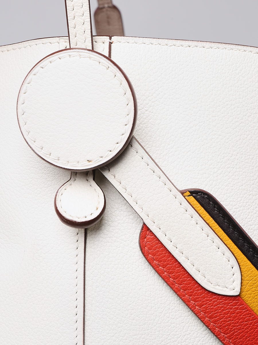 Hermes 19cm Craie Evergrain Leather Licol Bucket Bag | Yoogi's Closet