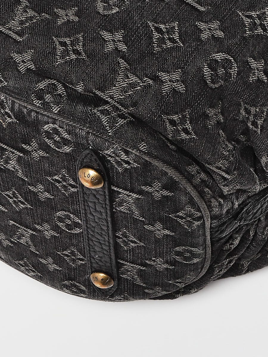 Louis Vuitton Black Denim Monogram Denim XL Bag - Yoogi's Closet