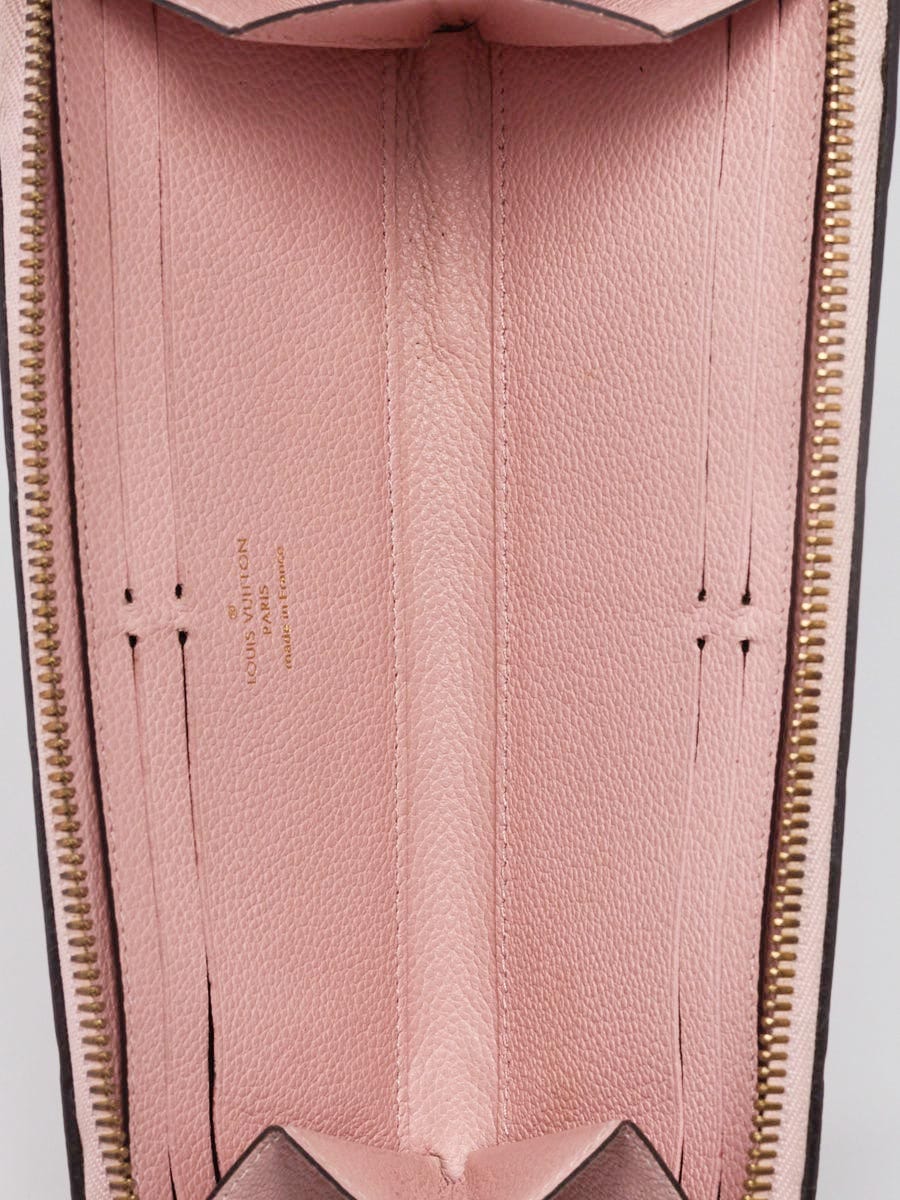 Louis Vuitton Rose Ballerine Monogram Empreinte Leather Clemence Wallet