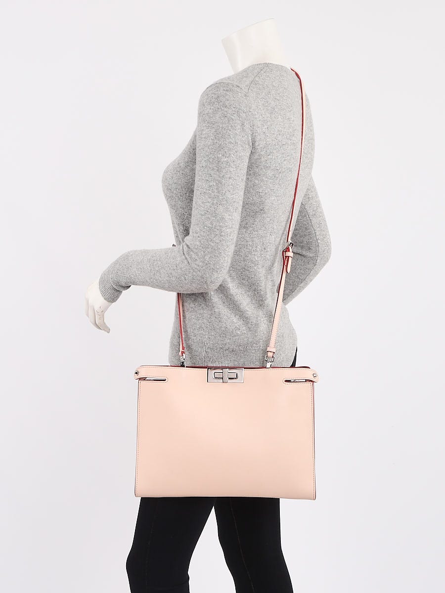 Fendi Handle + Crossbody strap Bag Peekaboo / Leather Naro + light Rose