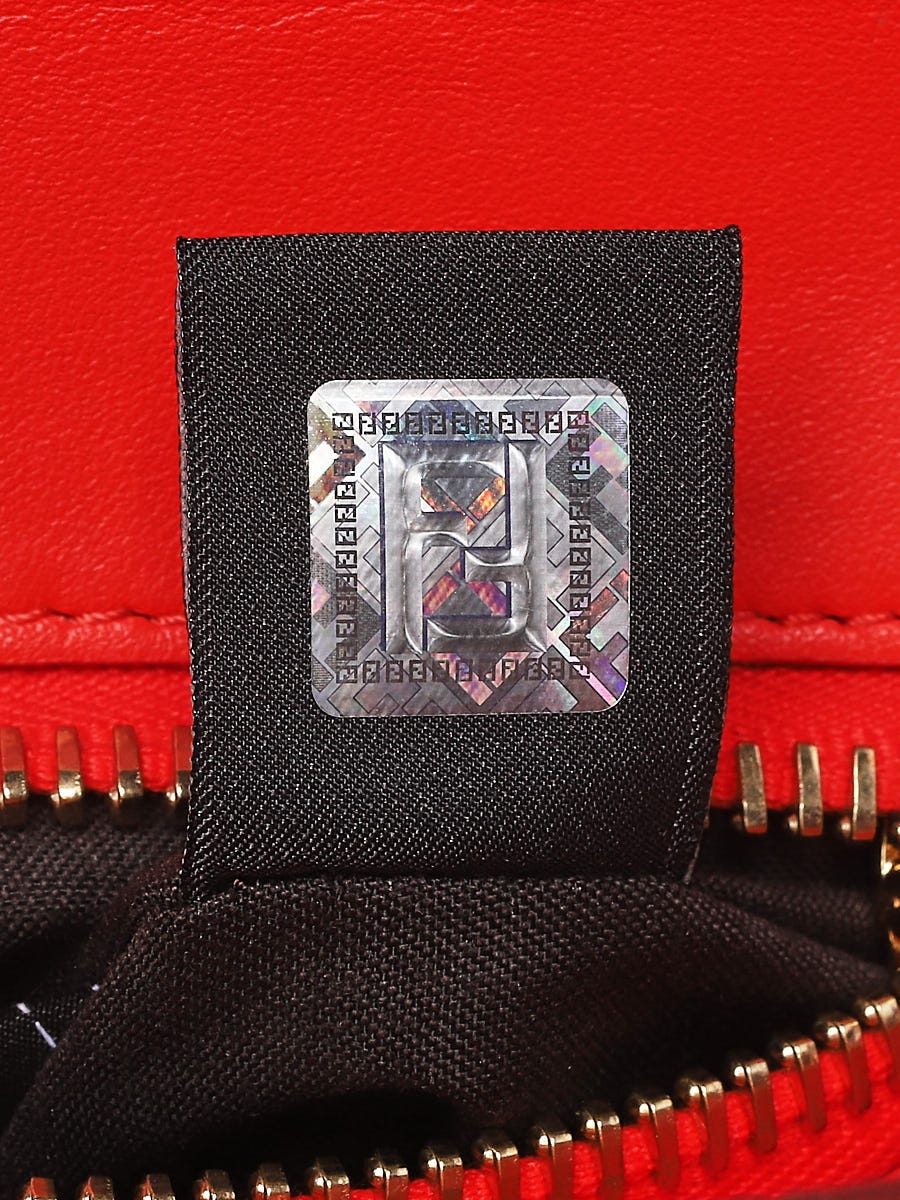 Fendi Burgundy Smooth Leather Regular Peekaboo Bag 8BN226