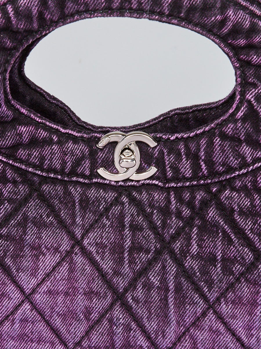 Chanel Purple/Black Denim Denimpression 31 Large Shopping Tote Bag -  Yoogi's Closet