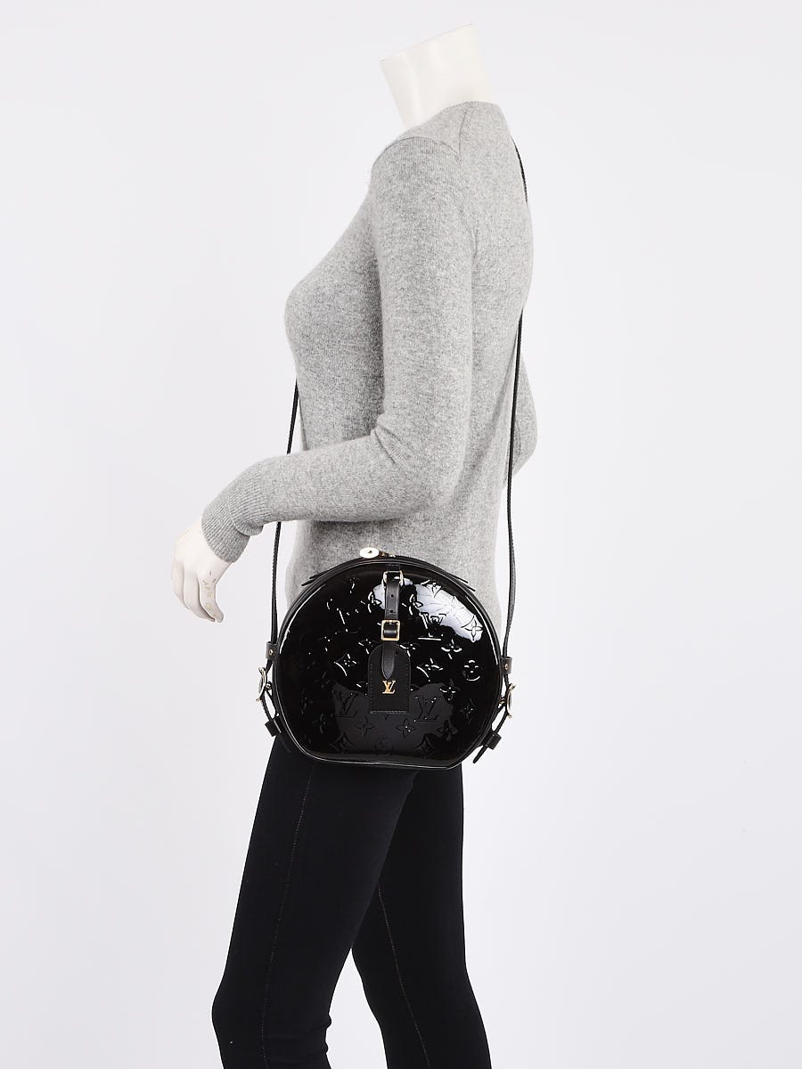 Louis Vuitton Black Vernis and Leather Boite Chapeau Souple MM Bag