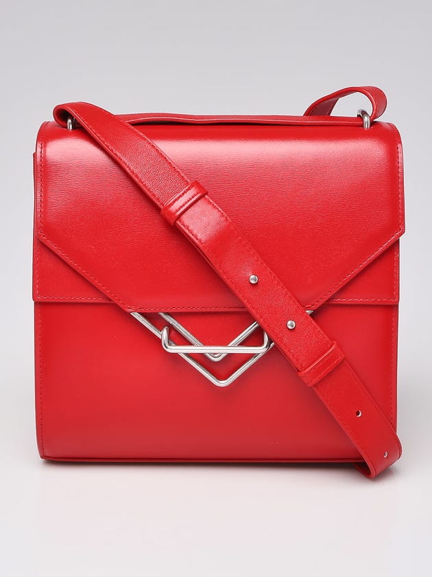 Bottega Veneta Red Calfskin Leather The Clip Crossbody Bag