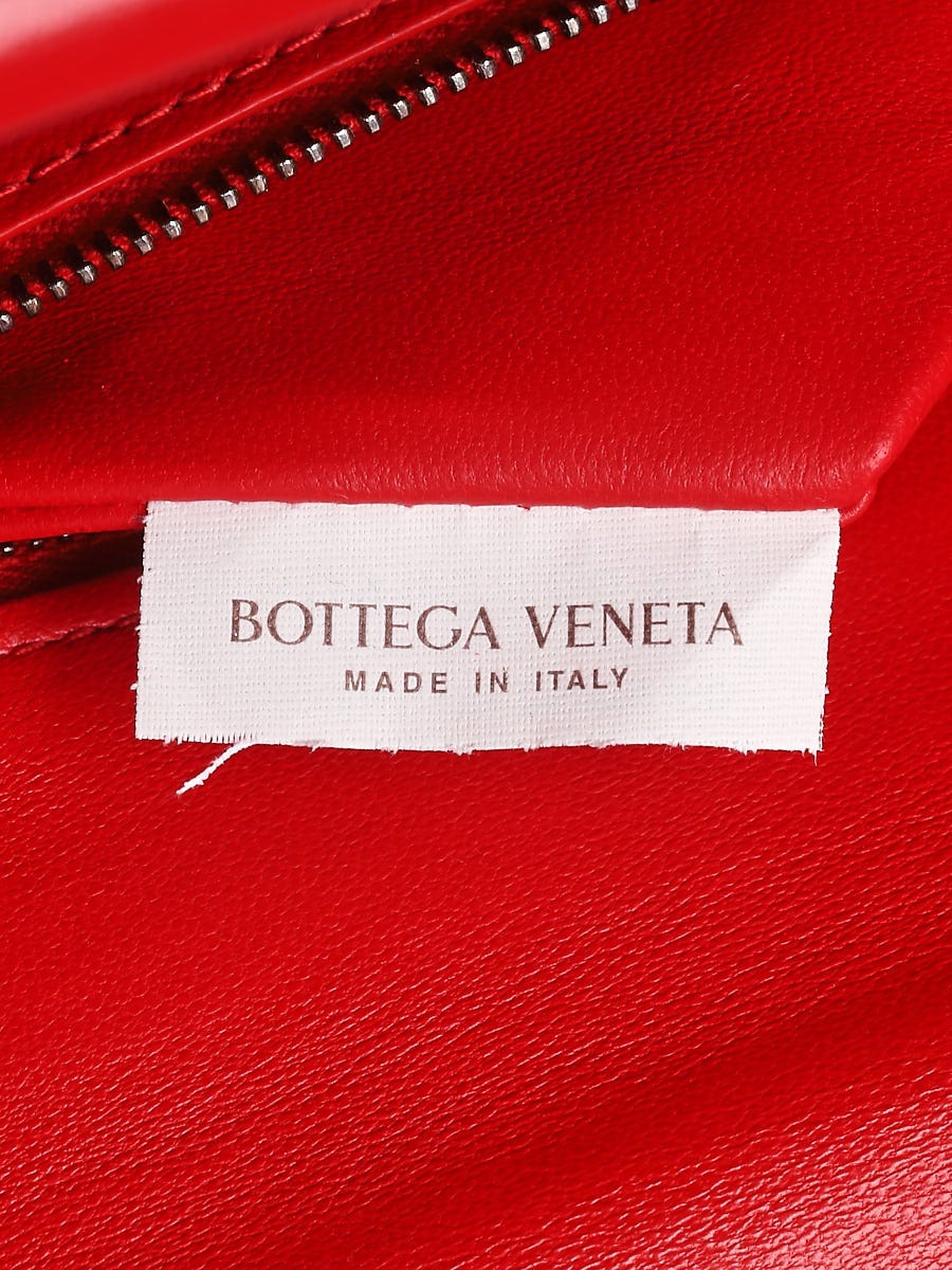 Bottega Veneta Red Calfskin Leather The Clip Crossbody Bag