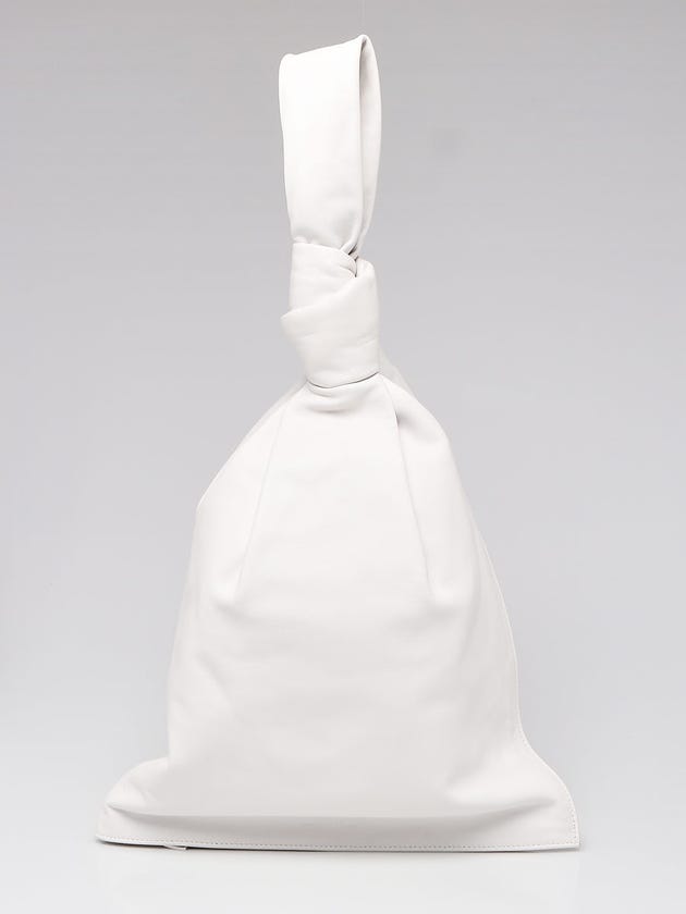 Bottega Veneta White Lambskin Leather Twist Bag