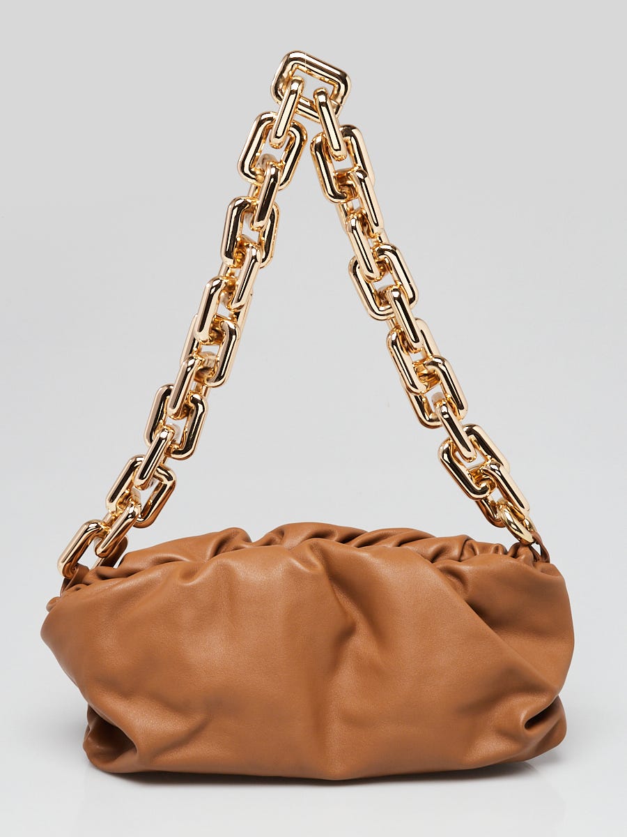 Bottega Veneta Brown Leather Chain Pouch Bag | Yoogi's Closet